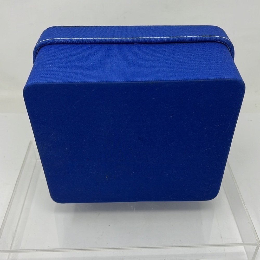 Ralph Lauren Blue Linen Fabric Padded Box 8” x 6.75” x 3.5” - Picture 6 of 6